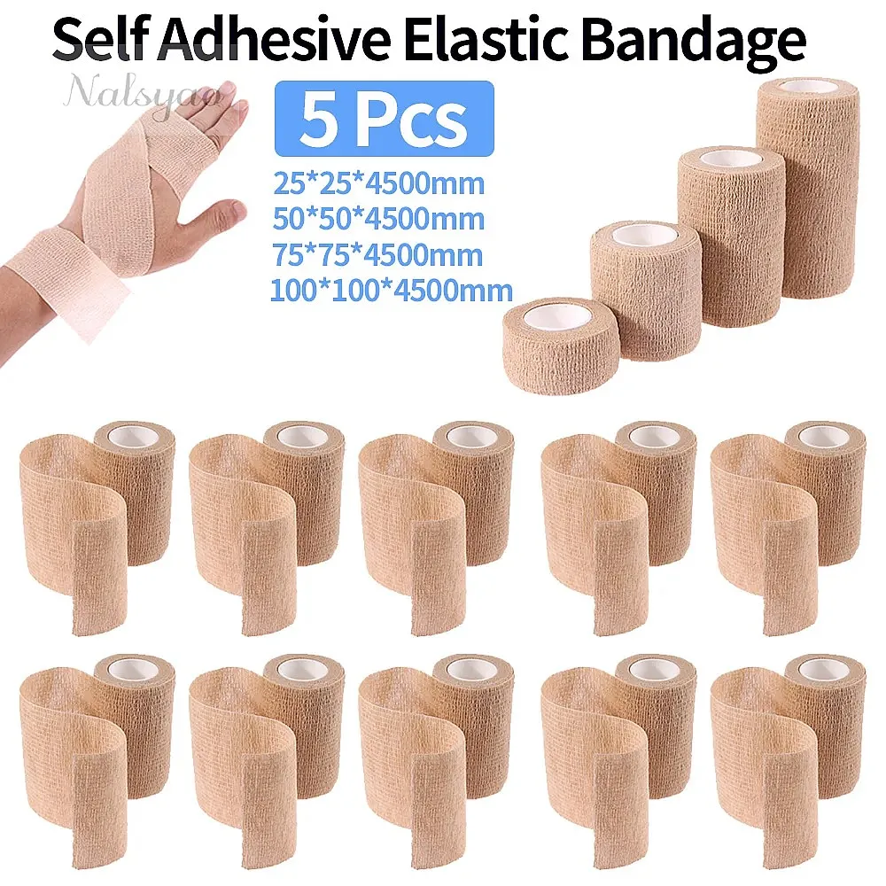 Wrist Wrap Support - 5 Adet 2.5/5/7.5/10cm Kendinden Yapışkanlı Elastik