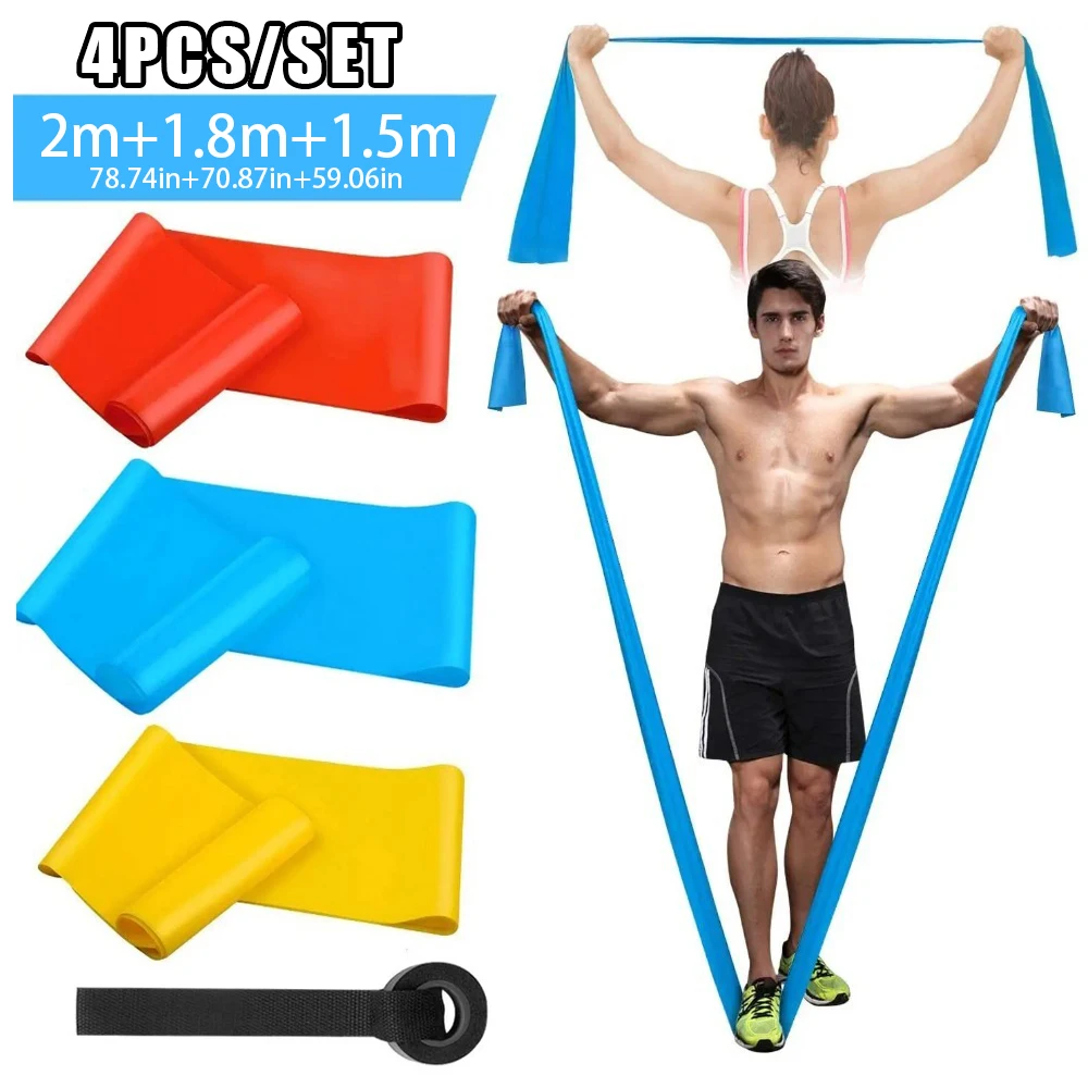 Crossfit Training Gear - 4 adet/takım elastik Fitness bantları direnç